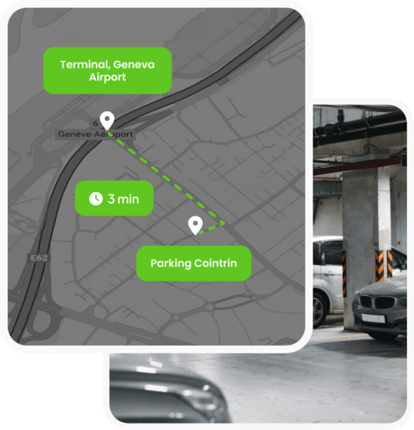 Genf Flughafen Parking Französische Seite parkingcointrin.ch